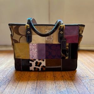 Coach Holiday Patchwork Bag RARE